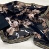 Black floral georgette sequence digital print casual saree