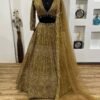 Gold glamour kasturi silk glitter Georgette dinner lehenga