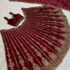 Red Kasturi silk elegant bridal set lehenga with traditional