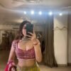 Apple Green with pink blouse dinner Kasturi Silk lehenga
