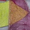 Apple Green with pink blouse dinner Kasturi Silk lehenga