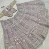 Soft Pink embroidery with tassel work dinner bridal lehenga