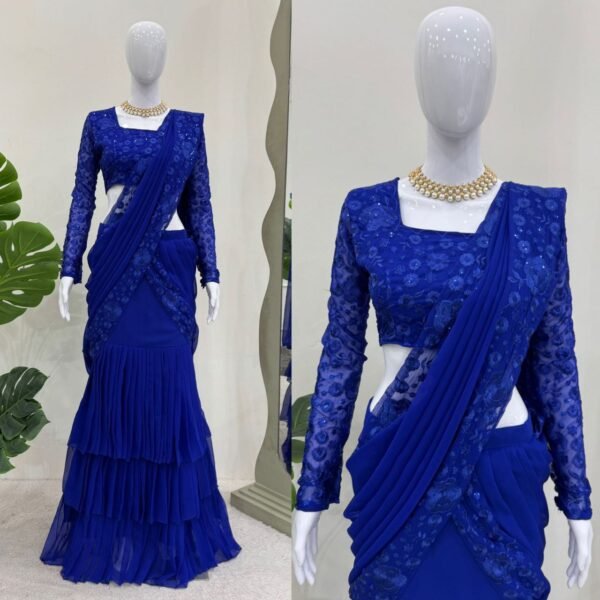 photo_6278242198562652917_y Lehenga saree blue & purple readymade casual wear