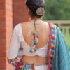 White navratri lehenga choli mirror work casual wear