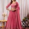 Pink Classic gold embroidery Casual wear lehenga