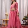 Pink Classic gold embroidery Casual wear lehenga