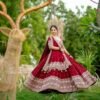 Red Elegant simple look lehenga gold sequence
