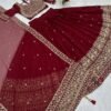 Red Elegant simple look lehenga gold sequence