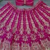 Pink Georgette Dinner Lehenga with Full Flair