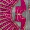 Pink Georgette Dinner Lehenga with Full Flair