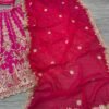Pink Georgette Dinner Lehenga with Full Flair