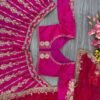 Pink Georgette Dinner Lehenga with Full Flair