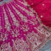 Pink Georgette Dinner Lehenga with Full Flair