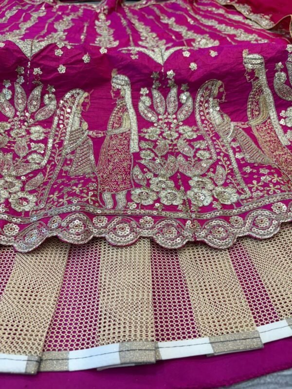 Pink Georgette Dinner Lehenga with Full Flair